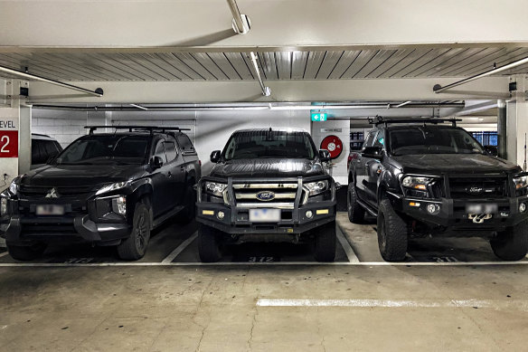 SUVs crammed into small parking bays is a common sight.