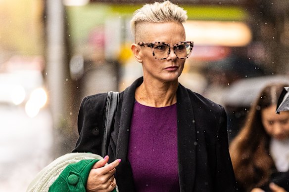 Roxanne Thornton arrives at the ICAC for her fourth day as a witness.