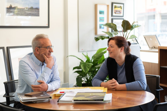 Architect Antony DiMase, left.