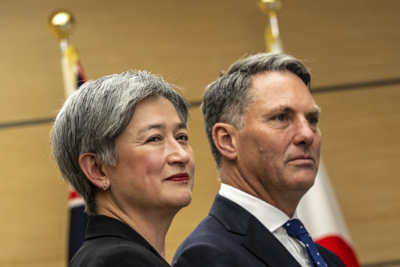 Minister for Foreign Affairs Penny Wong and Defence Minister Richard Marles went to a meeting with Lachlan Murdoch.