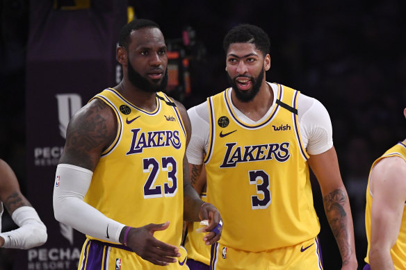 Lakers duo LeBron James (left) and Anthony Davis.