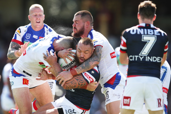 The Sydney Roosters were man-handled by Newcastle on Saturday.