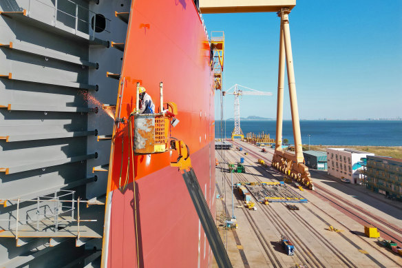 China’s dominance of global shipbuilding is comprehensive.