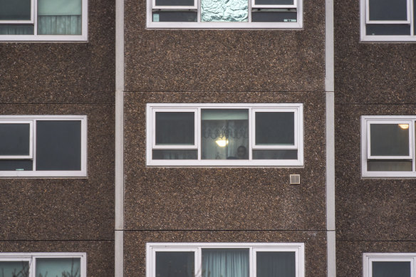 A public housing tower was forced into hard lockdown during Melbourne’s second-wave COVID-19 outbreak in 2020.