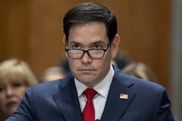 Marco Rubio at his confirmation hearing last week.