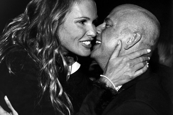 Elle Macpherson and Peter Morrissey at his party during Mercedes Fashion Week (Sydney 2005).