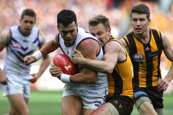 Tagger Ryan Crowley became a vital cog in Fremantle’s midfield under Ross Lyon.