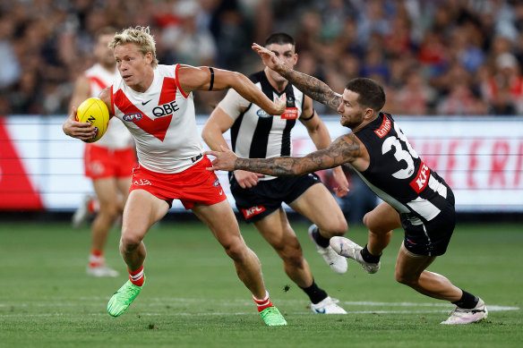 Sydney playmaker Isaac Heeney was dominant against Collingwood.