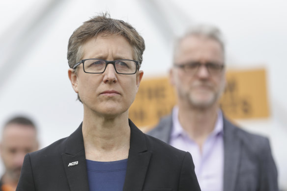 ACTU secretary Sally McManus will be in Canberra this week, lobbying to try to stop the government’s industrial laws.