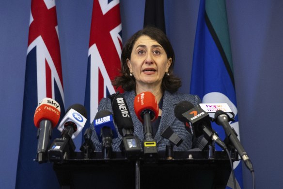 Gladys Berejiklian resigns as premier in  October 1, 2021.