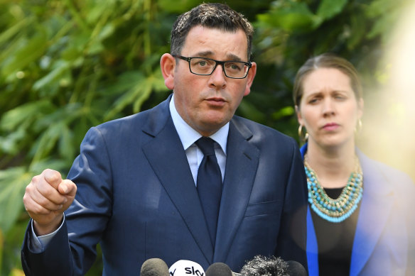 Premier Daniel Andrews accused the opposition of playing politics with the royal commission's report.
