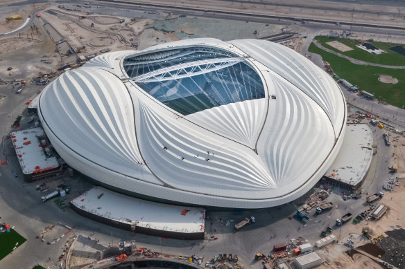 Al Wakrah Stadium, a 40,000 seat venue, is readying for the 2022 world cup. 