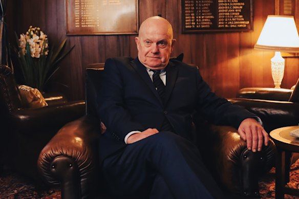 The Age’s veteran crime reporter John Silvester being interviewed in Revealed: Death Cap.