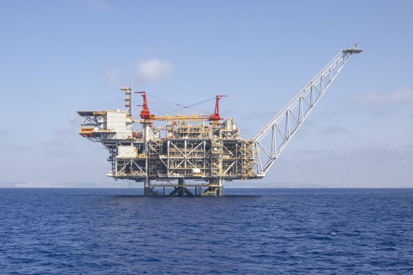 Israel’s offshore Leviathan gas field in the Mediterranean Sea.