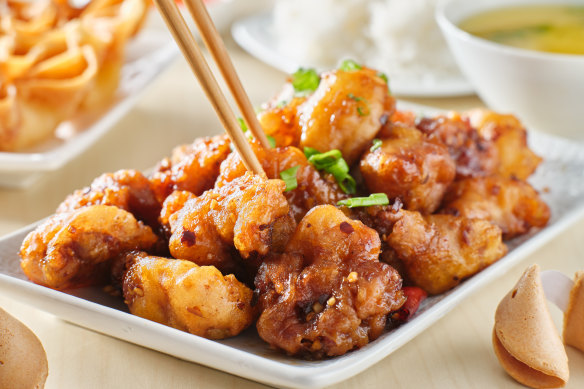 American tastes … General Tso’s Chicken.