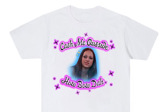 Pizzaslime's T-shirt featuring teenager Danielle Bregoli.