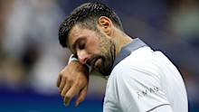 Novak Djokovic during his first-round exit.