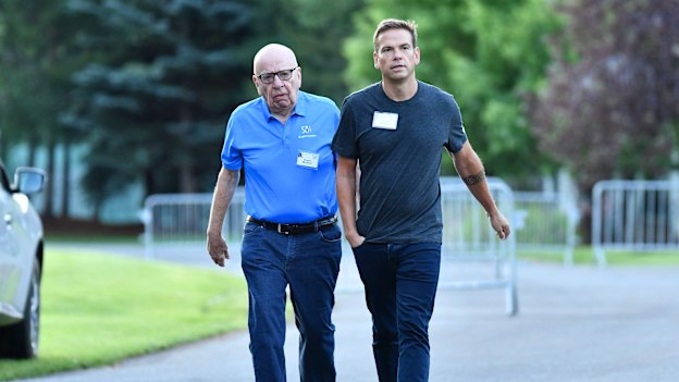 Rupert and Lachlan Murdoch in 2017.