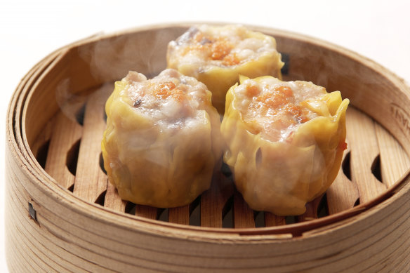 Siu mai filled with pork and prawn.