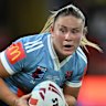 Keeley Davis in the Blues game one Origin victory on Thursday night.