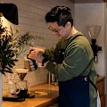 Freshly brewed coffee at Market Lane’s Queen Street location at Queen Victoria Market.