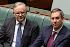 Prime Minister Anthony Albanese and Treasurer Dr Jim Chalmers during debate in the House of Representatives at Parliament House in Canberra on Wednesday 6 December 2023