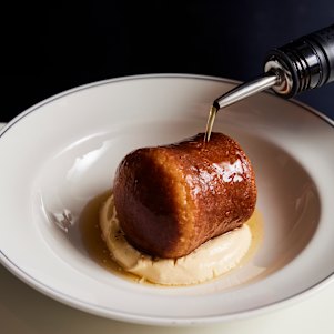 Rum baba, a signature dish at Cumulus Inc. in Melbourne.