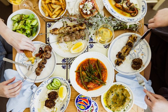 Dishes at Taverna in Brunswick East.