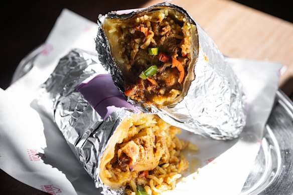The signature biryani burrito.