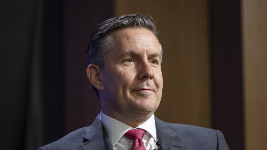 Minister for Health and Aged Care Mark Butler at the press club on Tuesday.