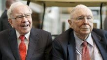 Berkshire Hathaway chairman Warren Buffett, left, and long-time business partner Charlie Munger have long been bitcoin sceptics.