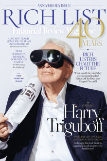 Harry Triguboff on the cover of the 2023 Financial Review Rich List issue.