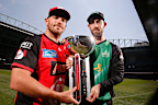 Aaron Finch and Glenn Maxwell in 2019.