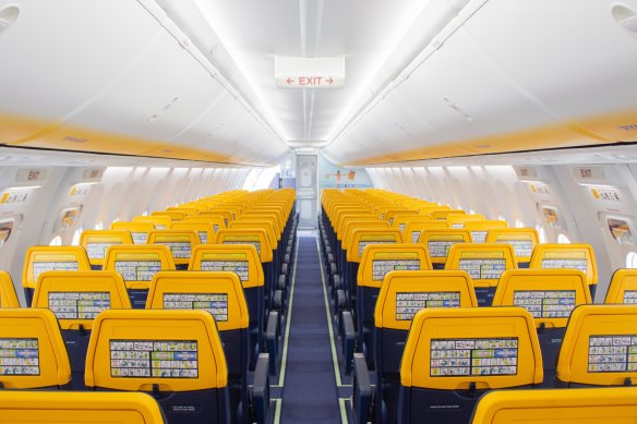 Ryanair’s cabin is cramped.