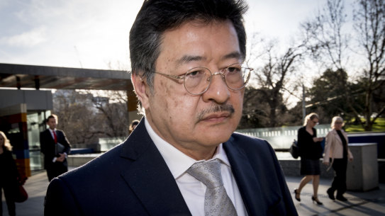 TPG chairman David Teoh outside the federal court.