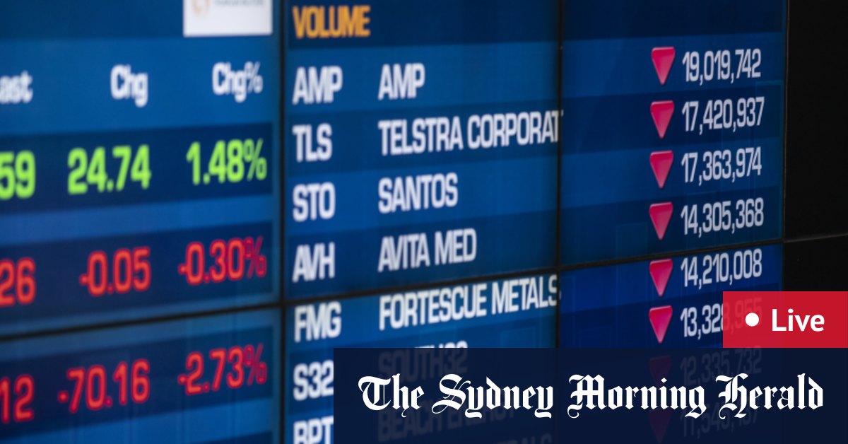 As it happened: ASX finishes 1.2 per cent lower; Westpac jumps – Sydney Morning Herald