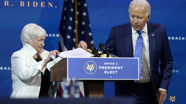President-elect Joe Biden's choice for Treasury secretary Janet Yellen, former chair of the Federal Reserve.