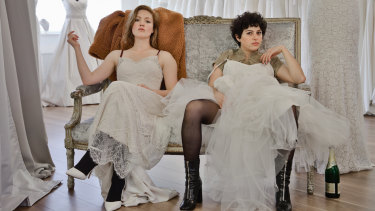 Hard-partying friends in Dublin: Holliday Grainger and Alia Shawkat in Sophie Hyde's Animals. 