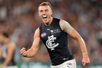 Patrick Cripps stepped up for the  Blues in their win over Essendon.