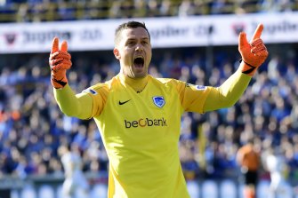 Calling time: Danny Vukovic leaves Genk to return to Sydney with his pregnant wife. 