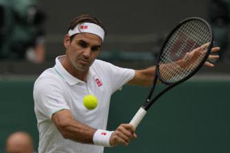 Roger Federer at Wimbledon.