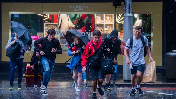 Heavy rain left many commuters soaked on Wednesday. 