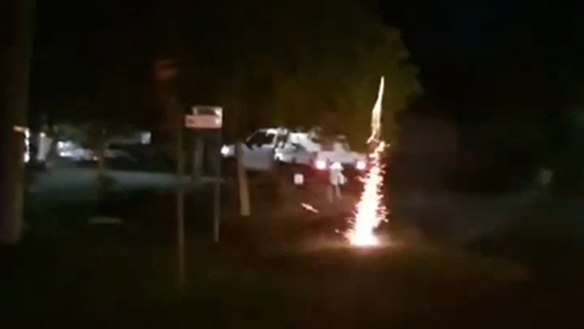 People squatting in homes on Pine St, Lismore, were allegedly harassed by people doing burnouts and throwing fireworks on Saturday night.