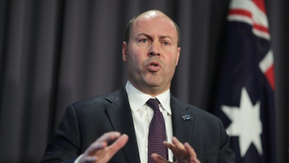 Treasurer Josh Frydenberg on Wednesday. 