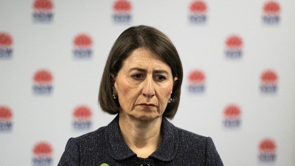 NSW Premier Gladys Berejiklian did not address the findings of the report from the Ruby Princess inquiry on Saturday.