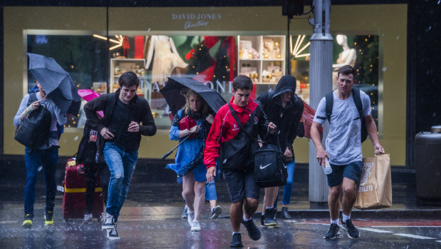 Heavy rain left many commuters soaked on Wednesday. 