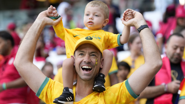 Socceroos fans, present and future, in Qatar.