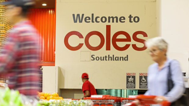Supermarket giant Coles is up 1.84 per cent to a new record high of $18.54, continuing an impressive week.