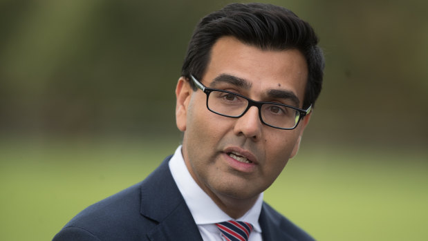 Western Bulldogs CEO Ameet Bains talks to the media on Tuesday.