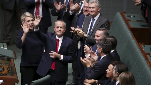 Bill Shorten after delivering his budget-in-reply speech on Thursday night.